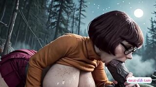 Velma und Daphne treiben es wild und schmutzig mit Monstern (KI-Pornos)