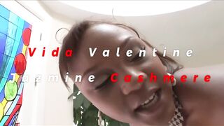 Vida Valentine e Jazmine Cashmere em ménage à trois com dupla penetração da BBC