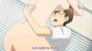 Big-titted amazon bounces on small guy until she milks him