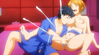 Marido hentai faz esposa nova gozar muito na cama do hotel