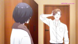 Kaji baise Fukami à cru sur le lit d'hôtel après la douche ◌ Anime hentai gay
