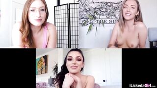 Heißer Live-Chat mit meinen besten Freundinnen mit großen Brüsten, die nackt sind