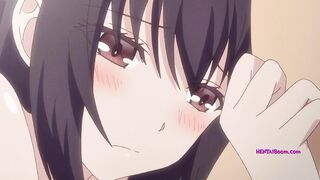 Hentai am Pool: Bikini-Mädchen, Mann ohne Hemd & nasse Begegnungen