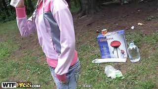 Ass fucking at sex picnic in the woods