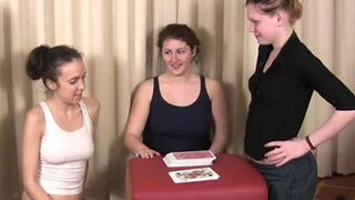 Elizabeth, Julie & Lily Play Strip High Card