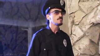 Sweet ebony babysitter squirting as getting fucked by police officer