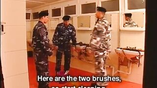 Gay soldiers banging in threesome