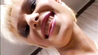 Wild blonde slut double penetrated by big dicks