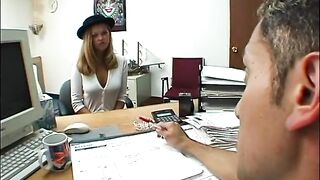 Coed blows college counselor in the office