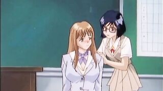 Horny Students Grope Hot Sexy Teacher With Big Tits