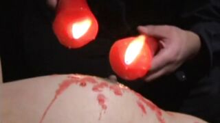 Giapponese babe get tortured wit candle wax