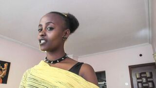 Rebel Young Ebony Deep Throat Disziplin durch europäischen Tutor