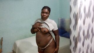 Épais Big Black Booty Bitch Prêt pour la BBC de son BF congolais