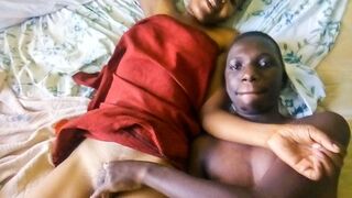 Black couple film their first time REAL sex tape